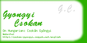 gyongyi csokan business card