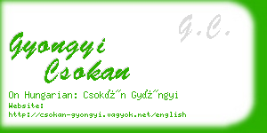 gyongyi csokan business card